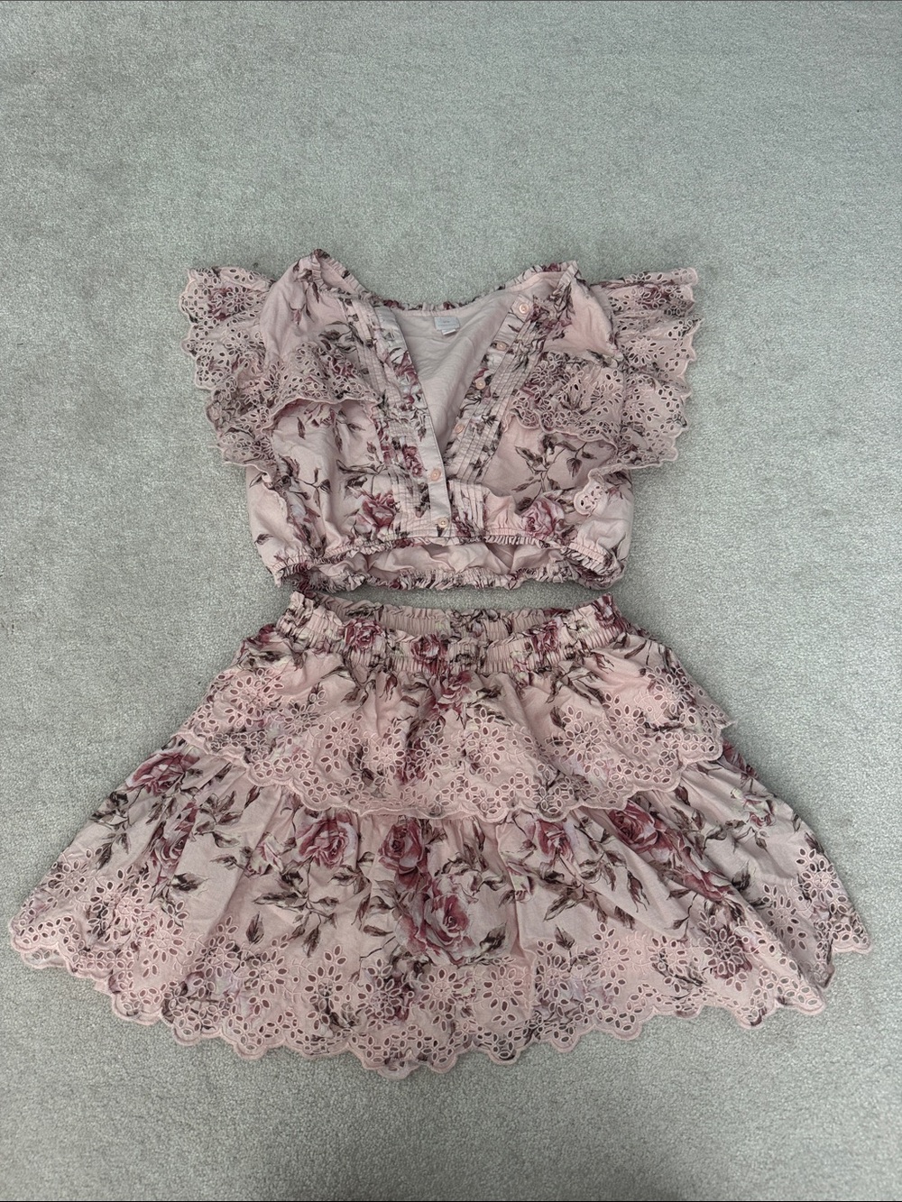 Gap x Love Shack Fancy pink floral set